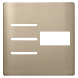 Placa 4x4 3 Interruptores + 1 RJ - Novara Champanhe